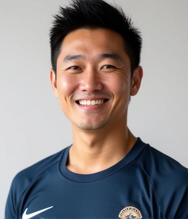 Kizuna Island ヘッドトレーナー 山田 宏の専門的なポートレート